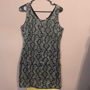 Forever 21 Snake Skin Sequin Mini Dress NWT! Medium